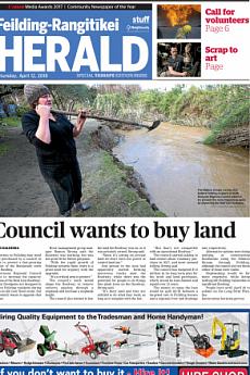 Feilding Rangitikei Herald - April 12th 2018