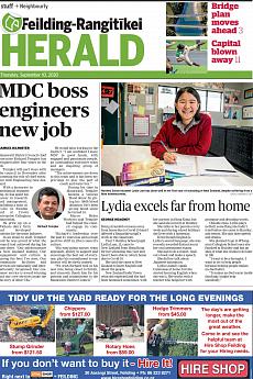 Feilding Rangitikei Herald - September 10th 2020